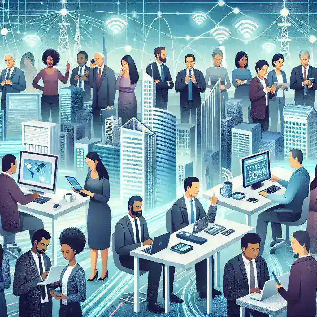 "City officials discussing strategies at a Digital Equity Office to enhance broadband affordability and accessibility in urban areas."