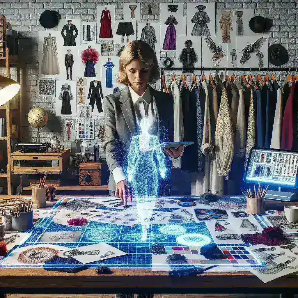 "AI-assisted costume design process for Netflix U.S. productions, showcasing innovative technology and creative designs in the film industry."